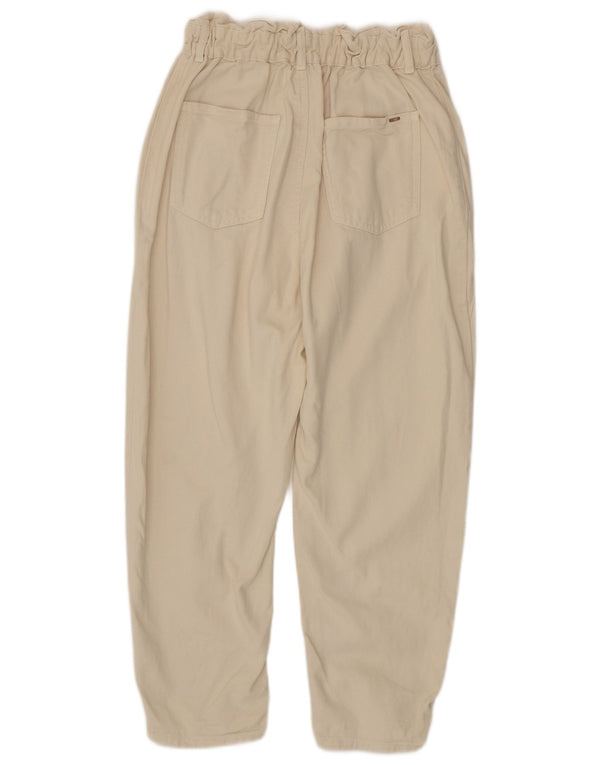 Damskie jeansy z wysokim stanem Zara EU 40 Medium W30 L25 Beżowa bawełna