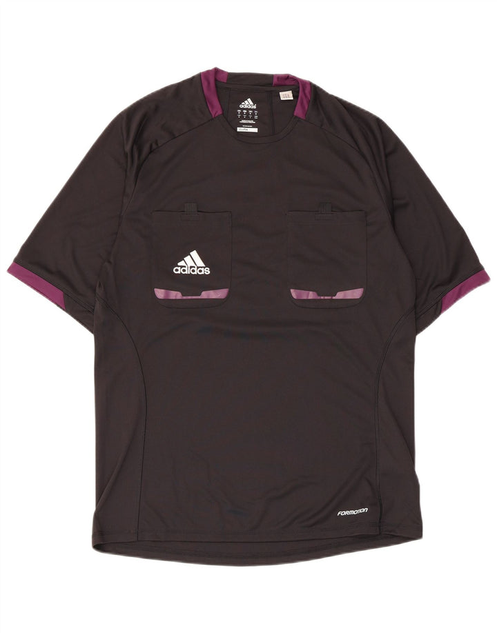 Męska koszulka Adidas Climacool Top, średni czarny poliester z blokami kolorów