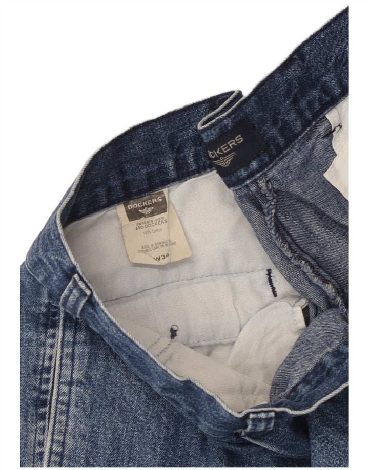 Damskie spodenki jeansowe Dockers W34, duże, niebieskie, bawełniane