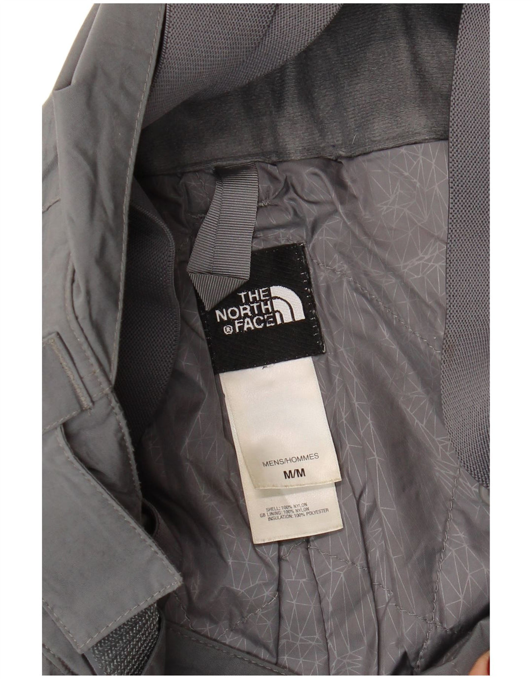 Męskie spodnie narciarskie The North Face Ogrodniczki w kolorze średnioszarym, nylonowym