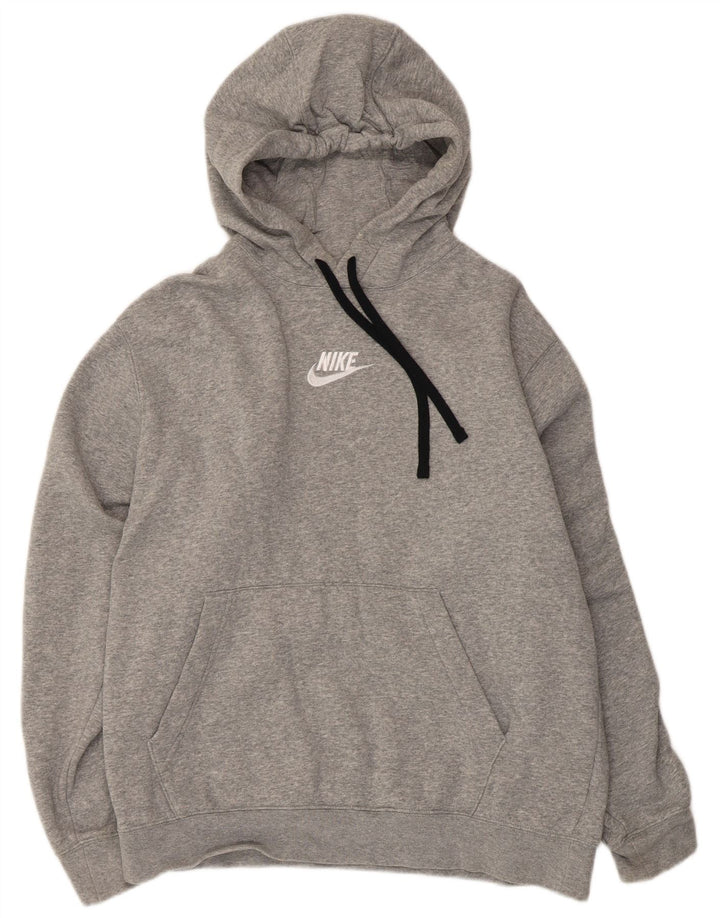 Męski sweter z kapturem Nike Graphic, średnioszary, bawełniany