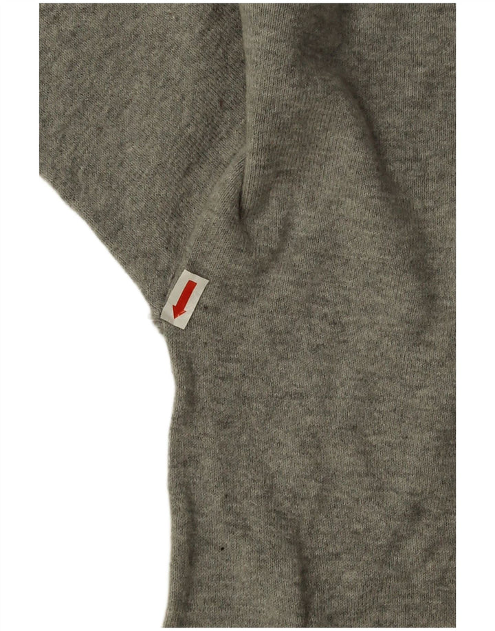 Damski sweter oversize z dekoltem w łódkę Zara UK 14 Średni szary nakrapiany