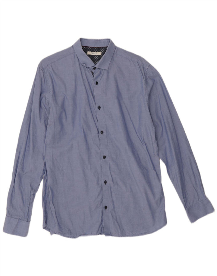 Koszula męska Jack & Jones, rozmiar 42, duża, niebieska, bawełniana