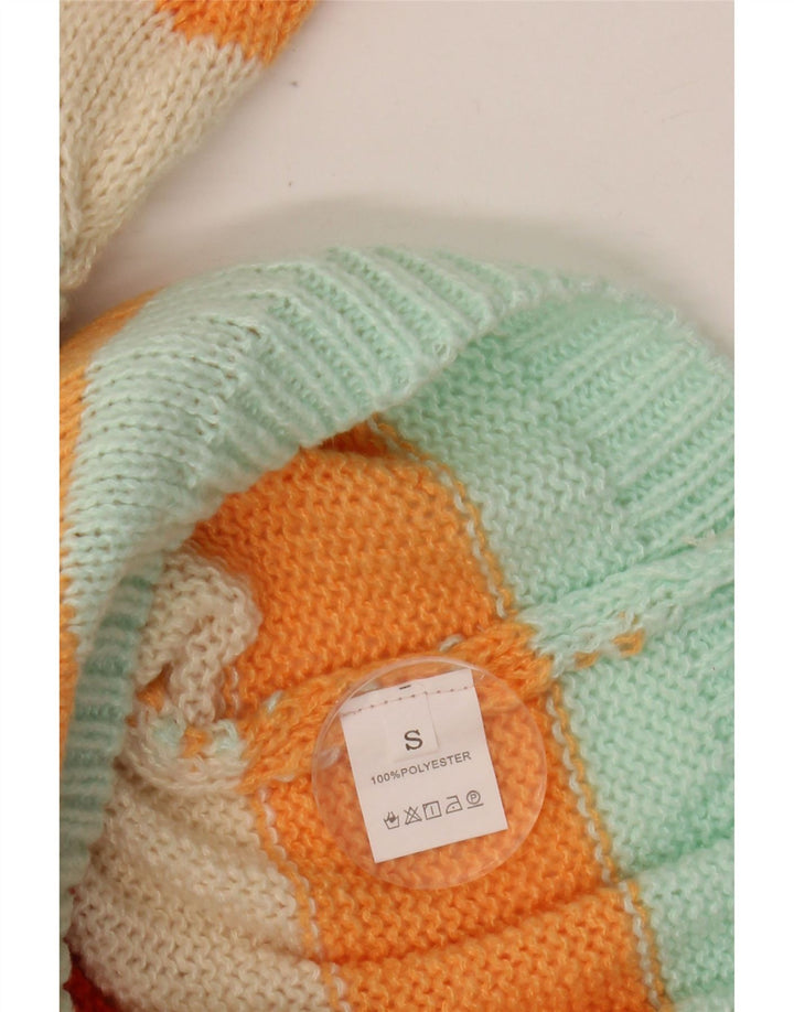 Sweter damski VINTAGE z golfem UK 10, mały, wielokolorowy