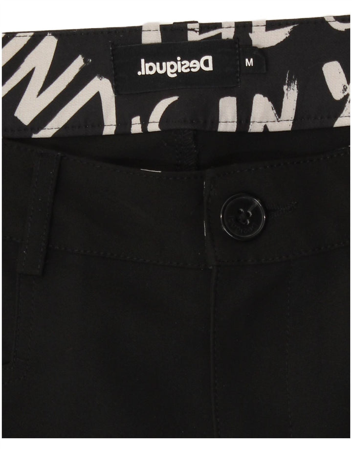 Damskie spodnie typu slim casual, Desigual, średnie W28 L28 czarne