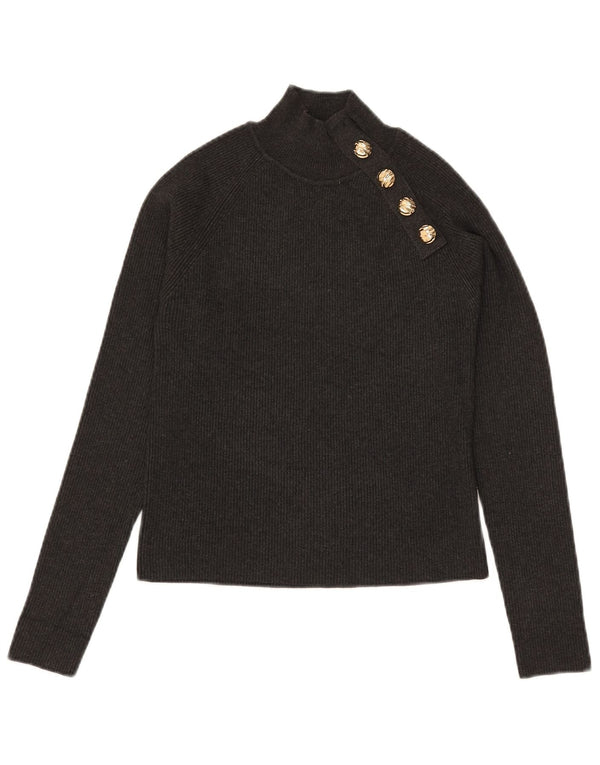 Damski sweter z golfem Zara UK 14, duży, szary, wiskoza