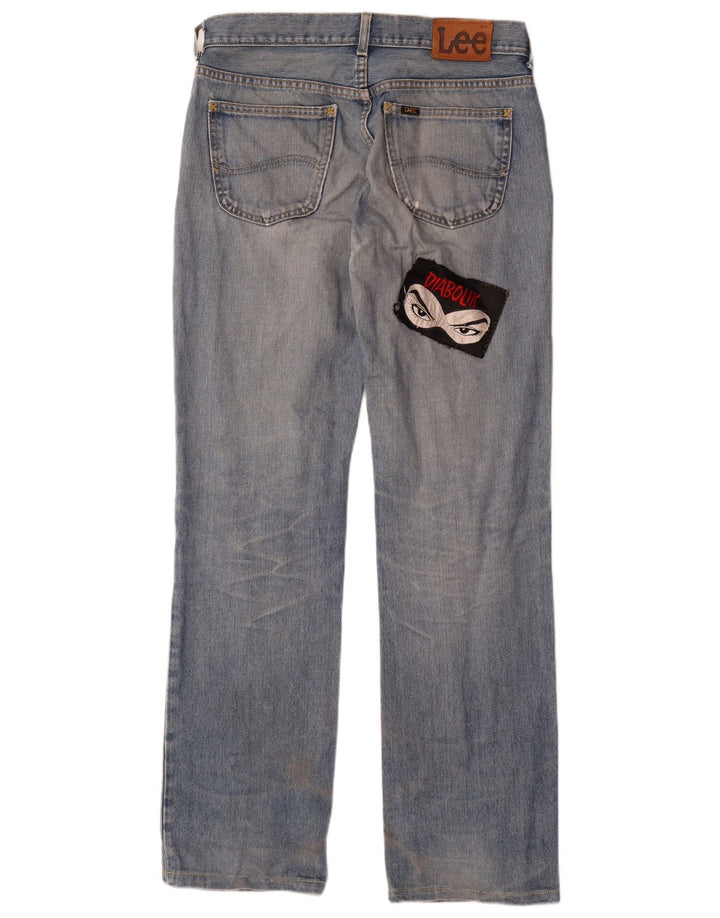Męskie jeansy LEE Graphic Straight W32 L33 Niebieskie bawełniane