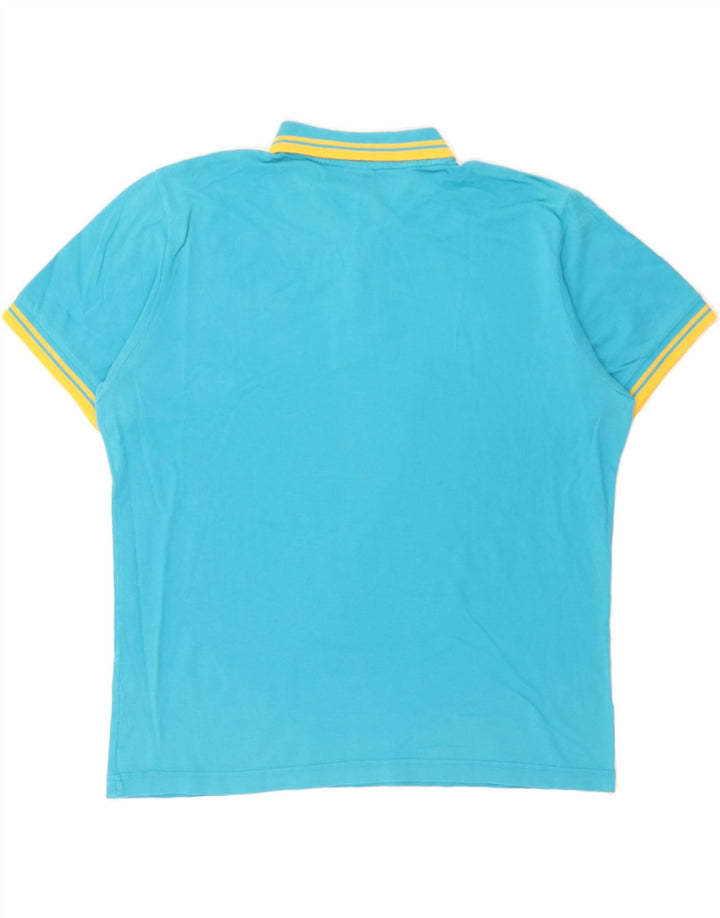 ASICS Mens Polo Shirt Large Blue Cotton Vintage Asics and Second-Hand Asics from Messina Hembry 