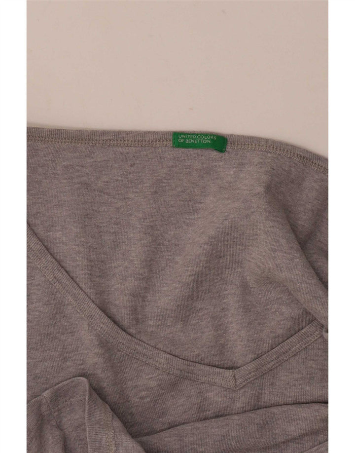 Top damski Benetton z długim rękawem UK 10, mały, szary