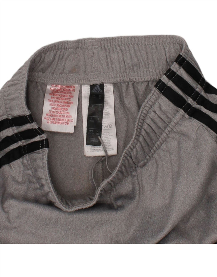 ADIDAS Boys Tracksuit Trousers 7-8 Years Grey Polyester Vintage Adidas and Second-Hand Adidas from Messina Hembry 