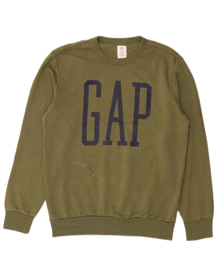 Męska bluza z grafiką Gap, mała, bawełniana w kolorze khaki