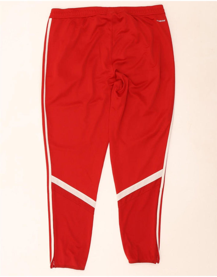 Męskie spodnie dresowe Adidas Climacool XL z poliestru w kolorze czerwonym