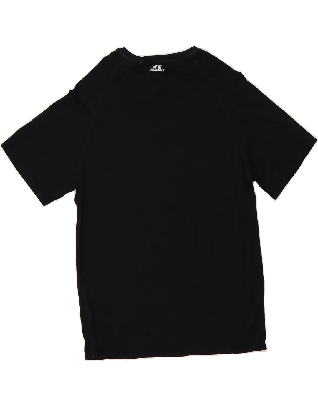 RUSSELL ATHLETIC Mens Graphic T-Shirt Top 3XL Black Polyester Vintage Russell Athletic and Second-Hand Russell Athletic from Messina Hembry 