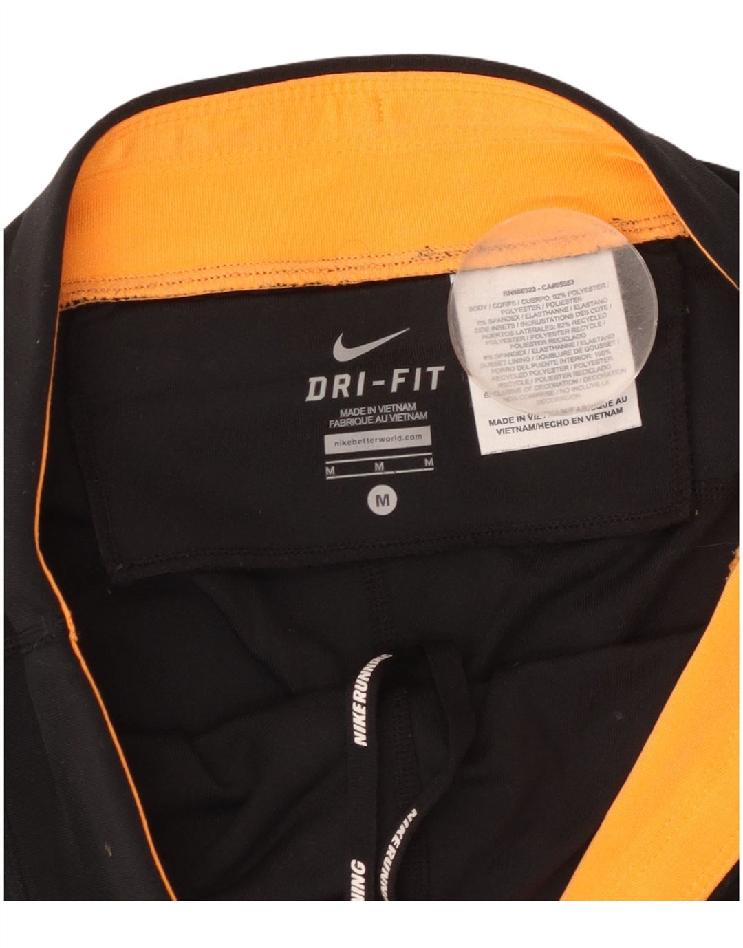 Damskie legginsy NIKE Dri Fit Capri UK 14, średni czarny, blok kolorów