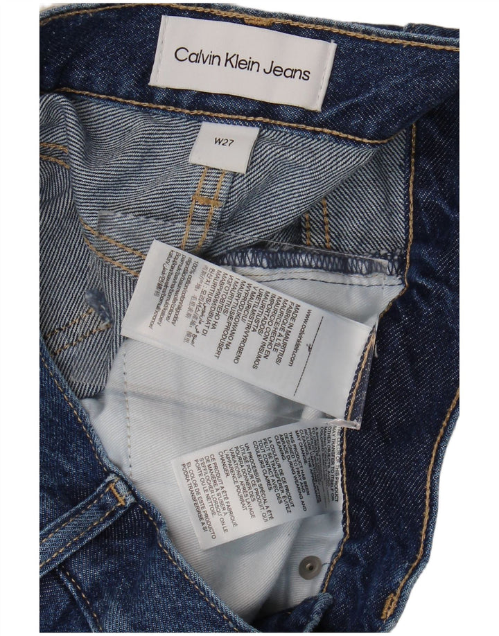 Damskie spodenki jeansowe CALVIN KLEIN ze średnim stanem W27, średnioniebieskie, bawełniane