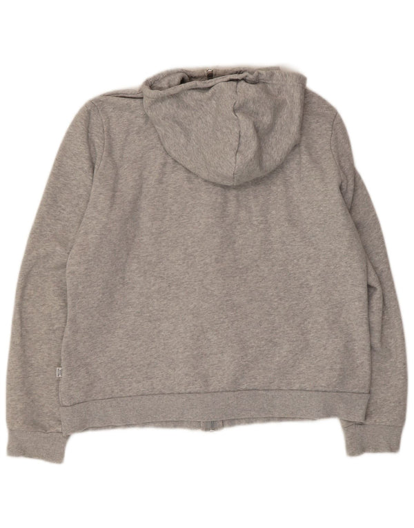 Damski sweter Puma z grafiką i zamkiem błyskawicznym UK 16, duży, szary, bawełniany