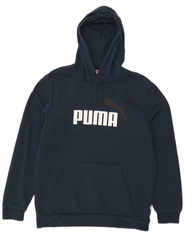 Męski sweter z kapturem Puma Graphic, średni niebieski
