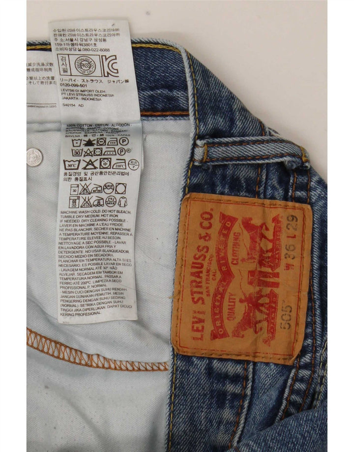 Męskie jeansy Levi's 505 Straight W36 L29 Niebieskie bawełniane