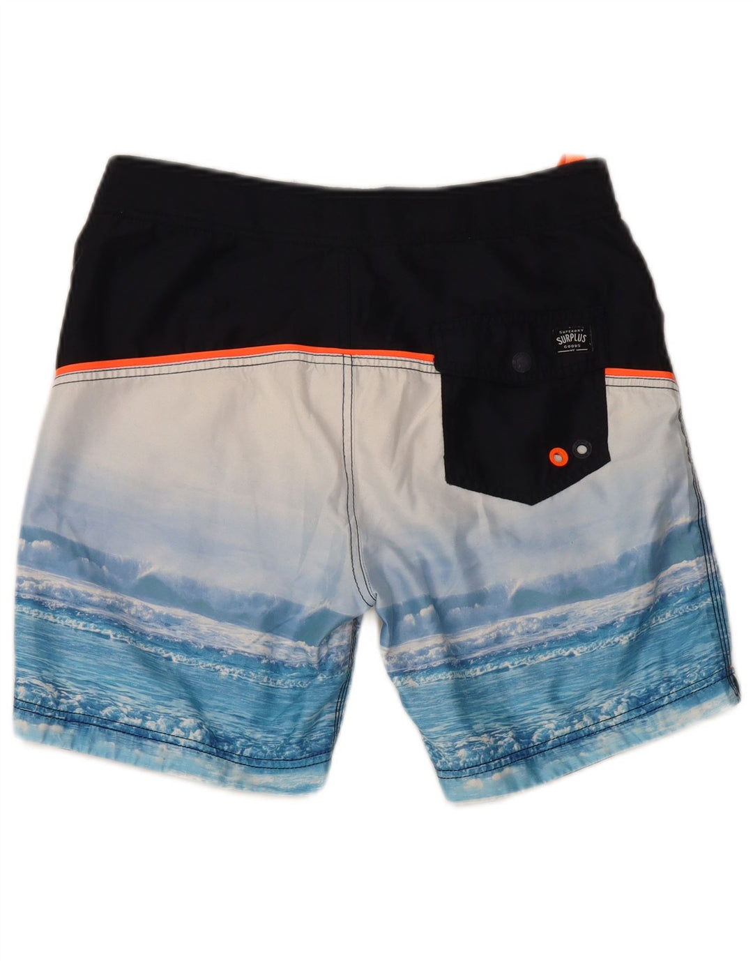 Męskie spodenki kąpielowe Superdry Graphic Regular, mały niebieski poliester