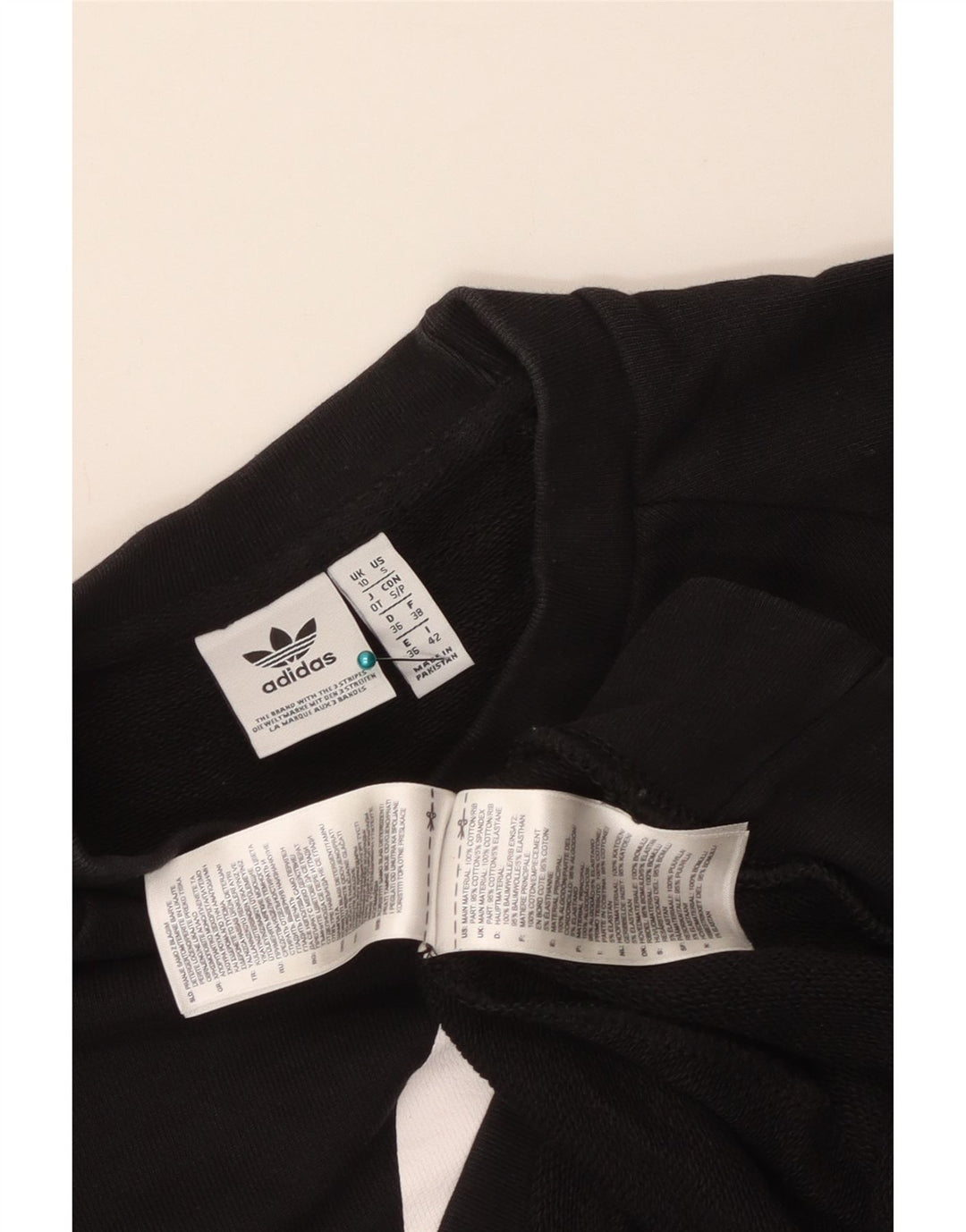 Damska bluza oversize ADIDAS z grafiką, UK 10, mała, czarna, bawełniana