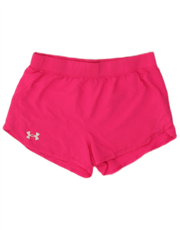 Dziewczęce spodenki sportowe UNDER ARMOUR 11-12 lat, duże, różowe, poliestrowe