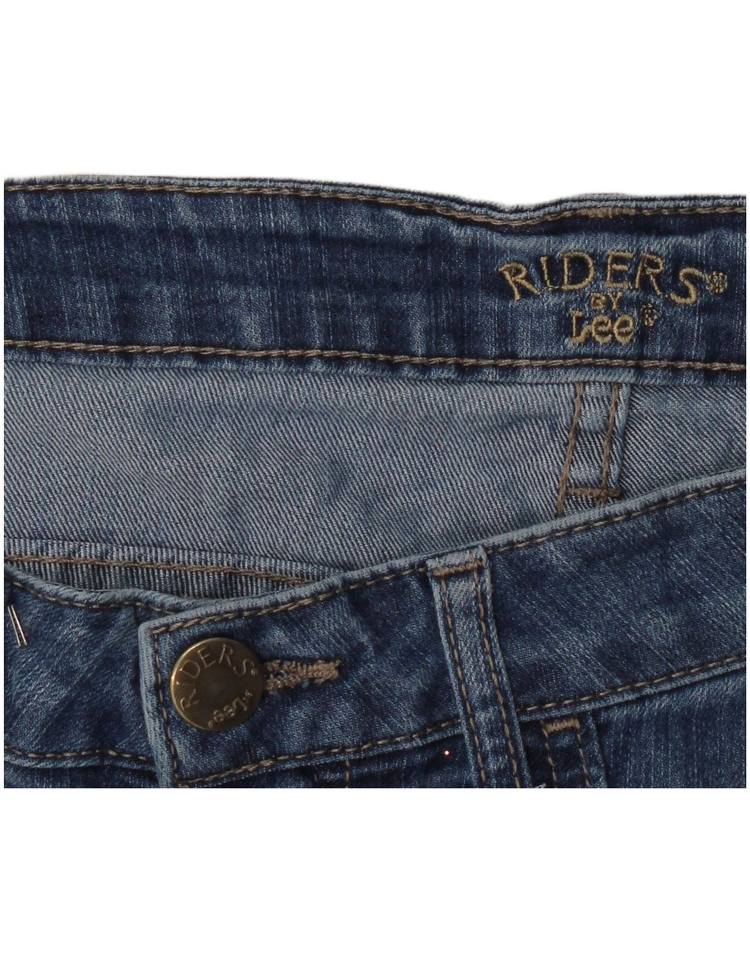 Damskie jeansy Lee Riders Capri W34 L18 Niebieskie