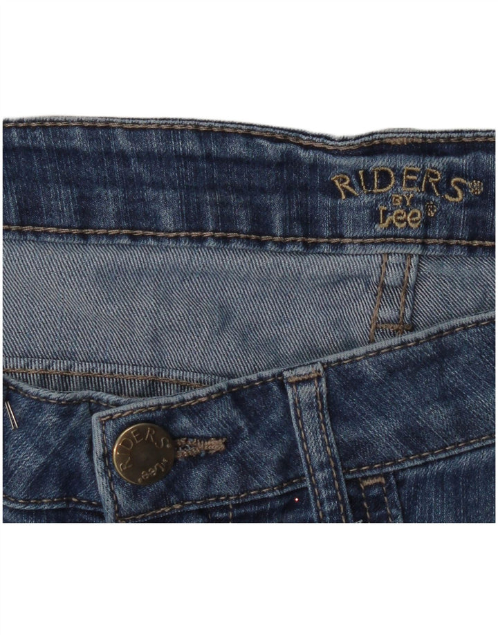 Damskie jeansy Lee Riders Capri W34 L18 Niebieskie