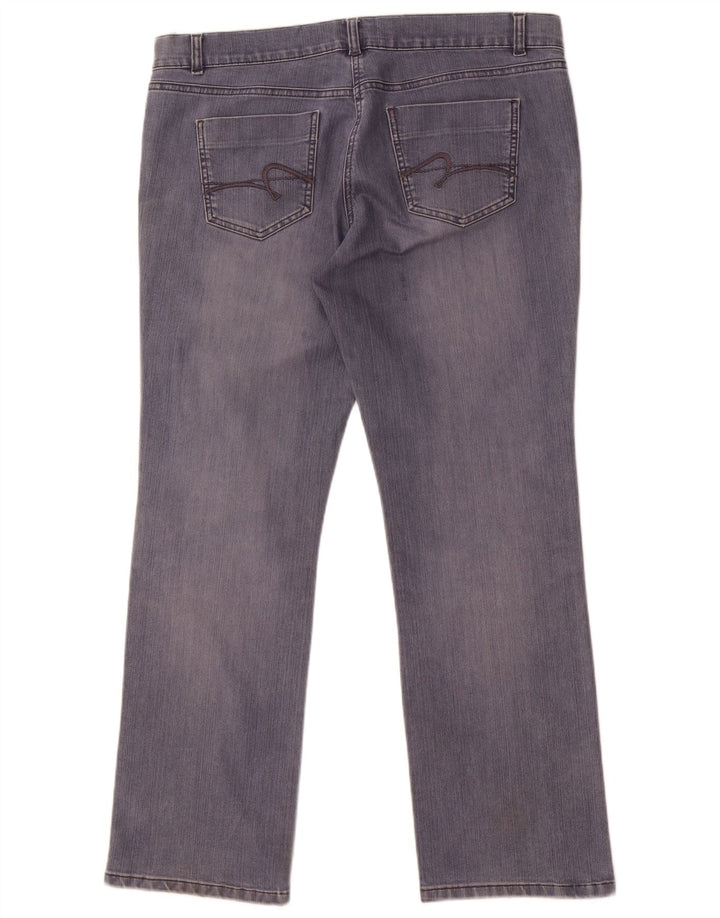 Damskie proste dżinsy Monsoon UK 16 duże W38 L31 Niebieska bawełna