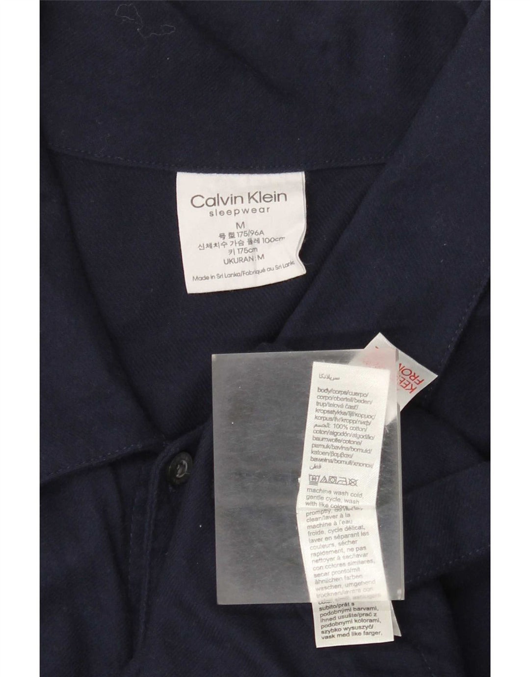 Koszula męska Calvin Klein, średnia, granatowa, bawełniana
