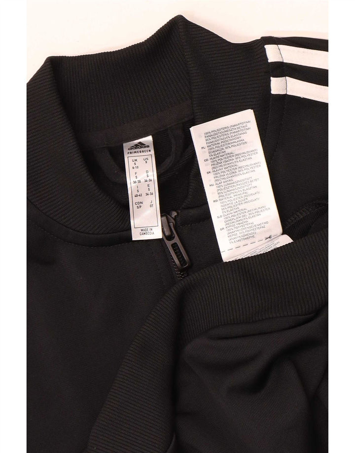 Damska kurtka dresowa Adidas UK 8/10, mała, czarna, poliester