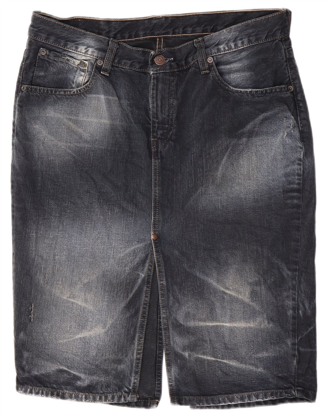 Damska spódnica dżinsowa Levi's duża W32 granatowa bawełna