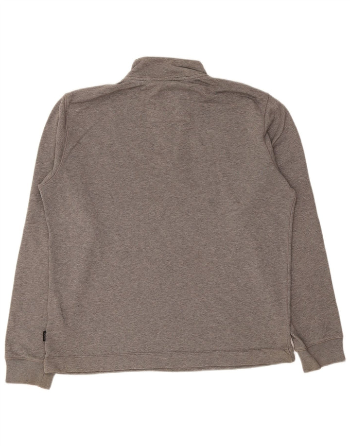 Męska bluza Hugo Boss zapinana na guziki, duża, szara bawełna