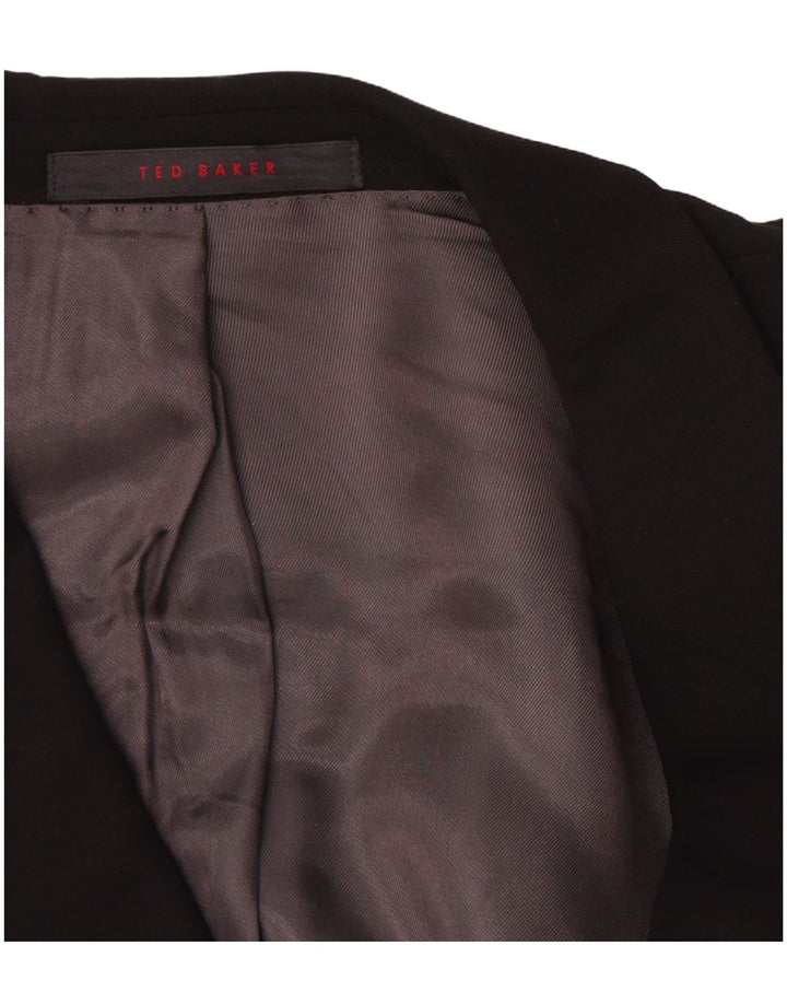 Męska marynarka zapinana na 3 guziki Ted Baker US 42 XL, czarna, nowa wełna