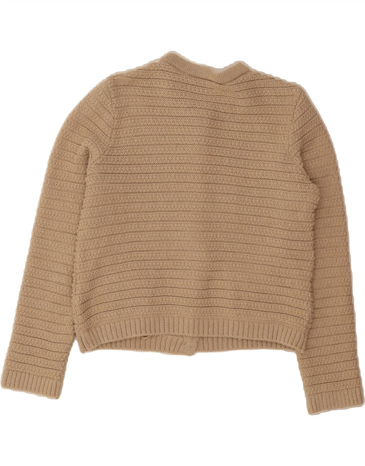 MARKS & SPENCER Womens Crop Cardigan Sweater UK 10 Small Beige Polyester Vintage Marks & Spencer and Second-Hand Marks & Spencer from Messina Hembry 
