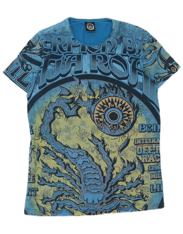 Chłopięcy T-shirt z grafiką Scorpion Bay, 12-13 lat XL, niebieska bawełna