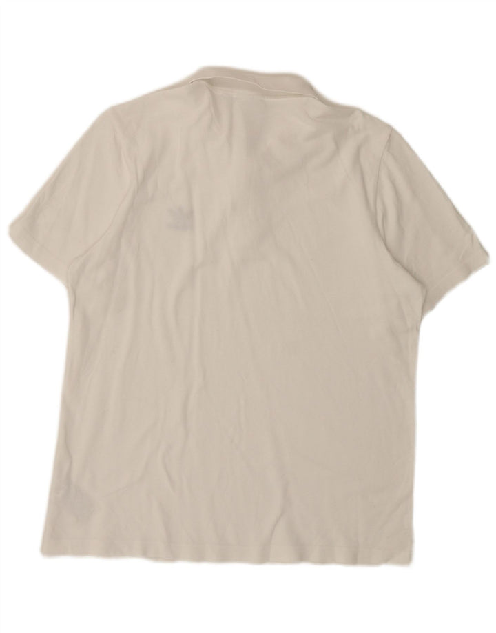 Męska koszulka polo ADIDAS, średnia biała bawełna