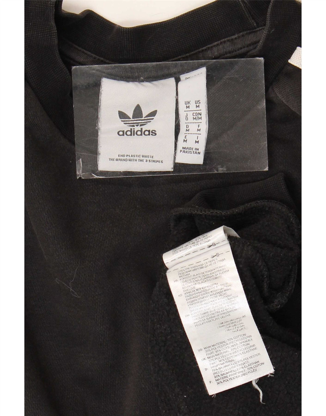 Adidas Męska Bluza Sweter Średni Czarny Bawełna