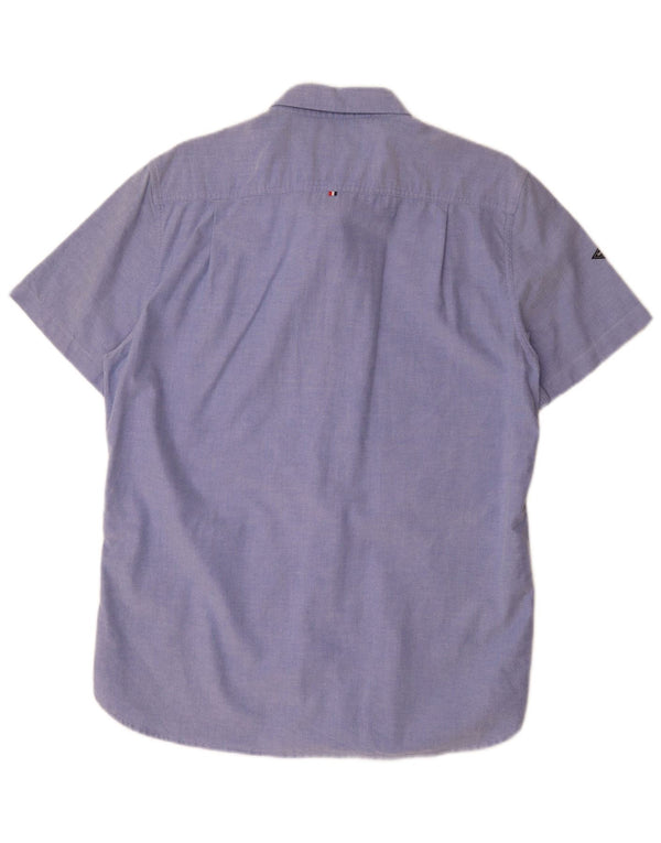 Męska koszula Oxford z krótkim rękawem Superdry XL, niebieska, bawełniana