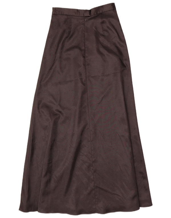 Spódnica damska Maxi w stylu vintage UK 6 XS W24 Czarny poliester