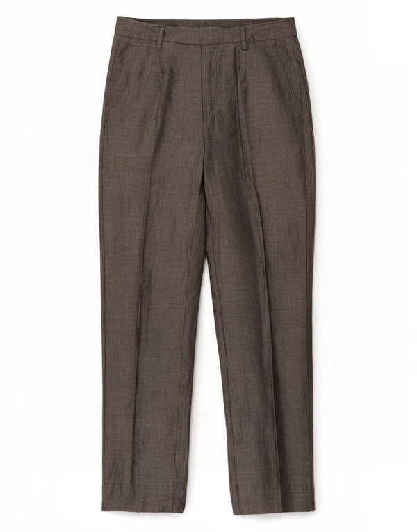 Damskie proste spodnie garniturowe Stefanel IT 40 Small W27 L28 Szare Ramie