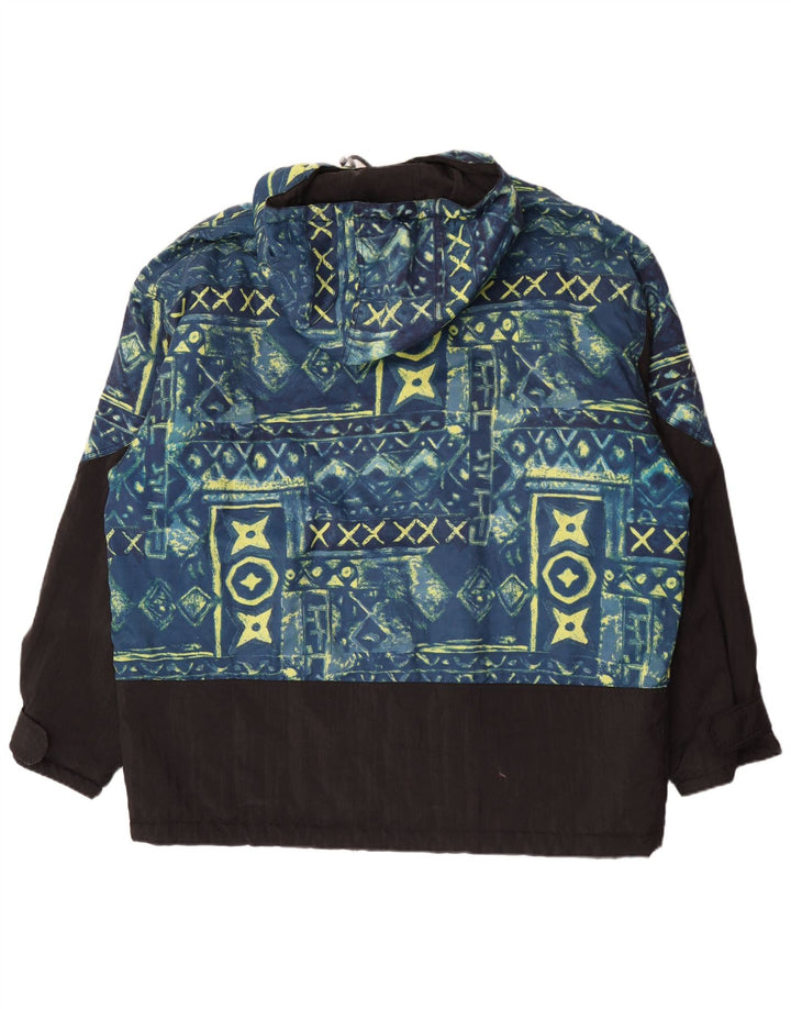 Męska kurtka narciarska RODEO z kapturem, UK 46 3XL, czarna geometryczna