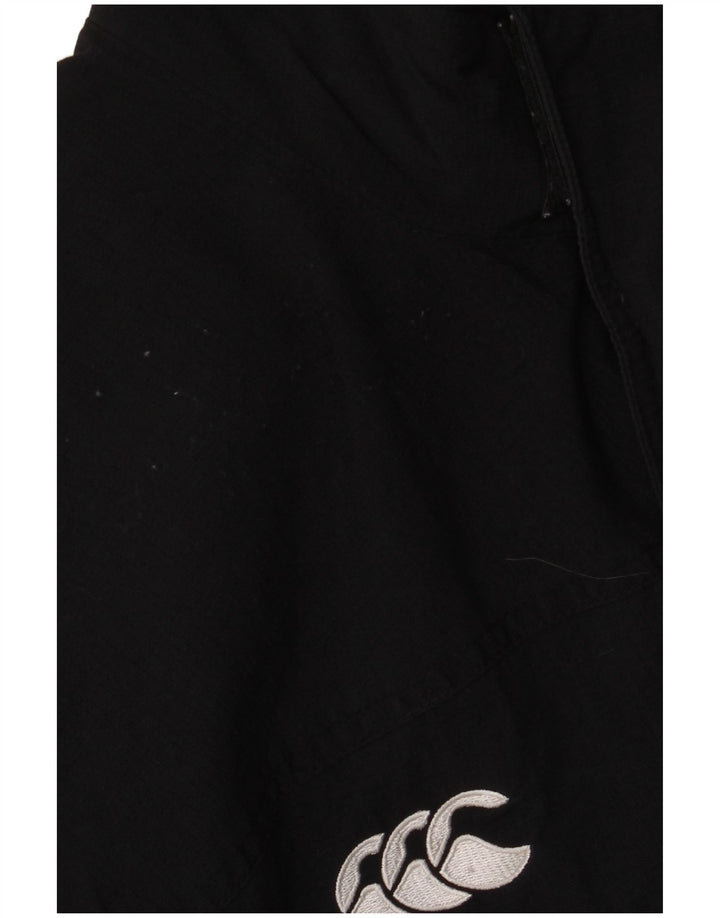 Męska kurtka wiatrówka Canterbury UK 40, duża, czarna, z blokami kolorów