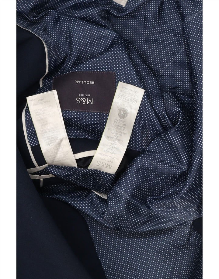 MARKS & SPENCER Męska marynarka zapinana na 2 guziki o regularnym kroju, UK 44 XL, granatowa
