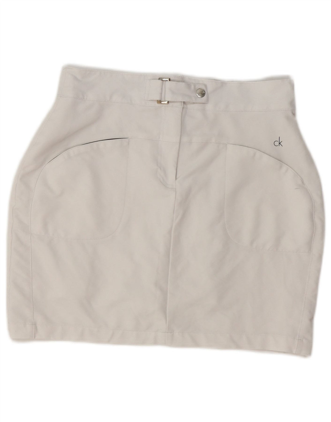 Damska spódniczka mini Calvin Klein UK 10 Small W28 Biały poliester
