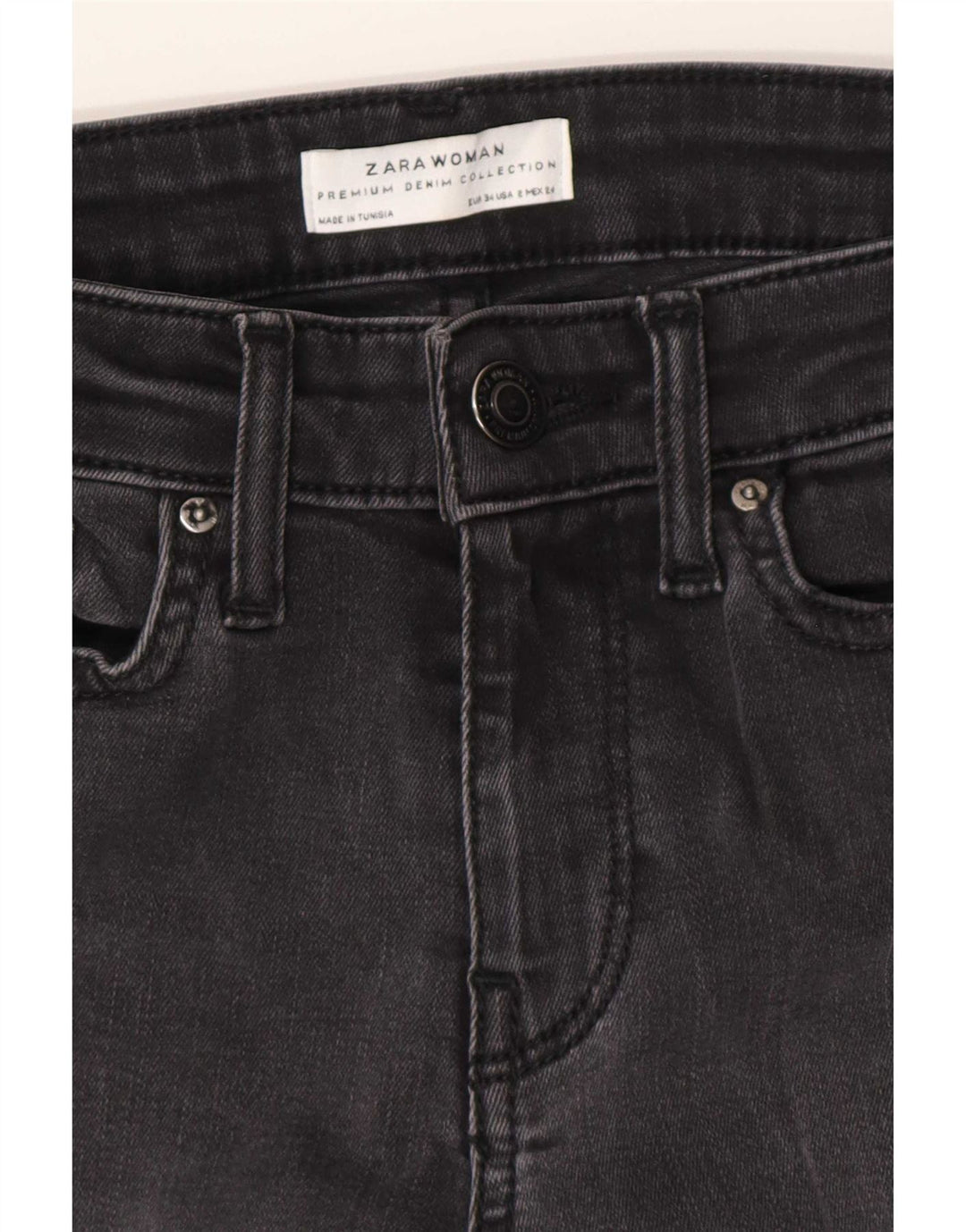 Damskie jeansy rozkloszowane Zara EU 34 2XS W24 L30 Szare