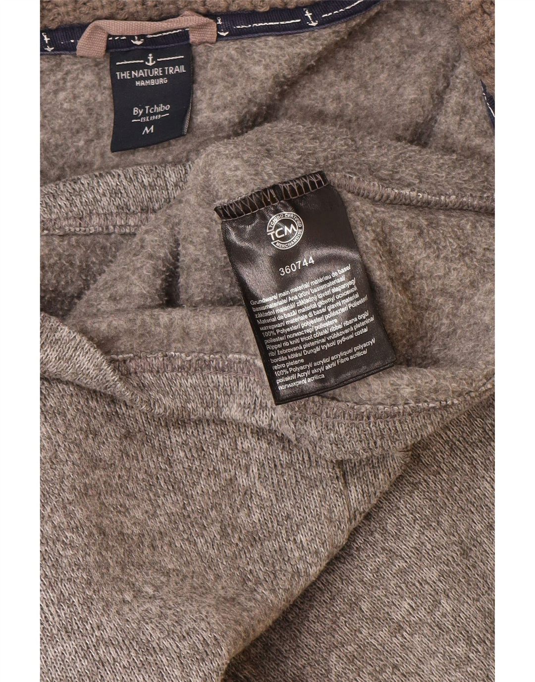 Damski sweter z długim rękawem w stylu VINTAGE, UK 14, średni szary poliester