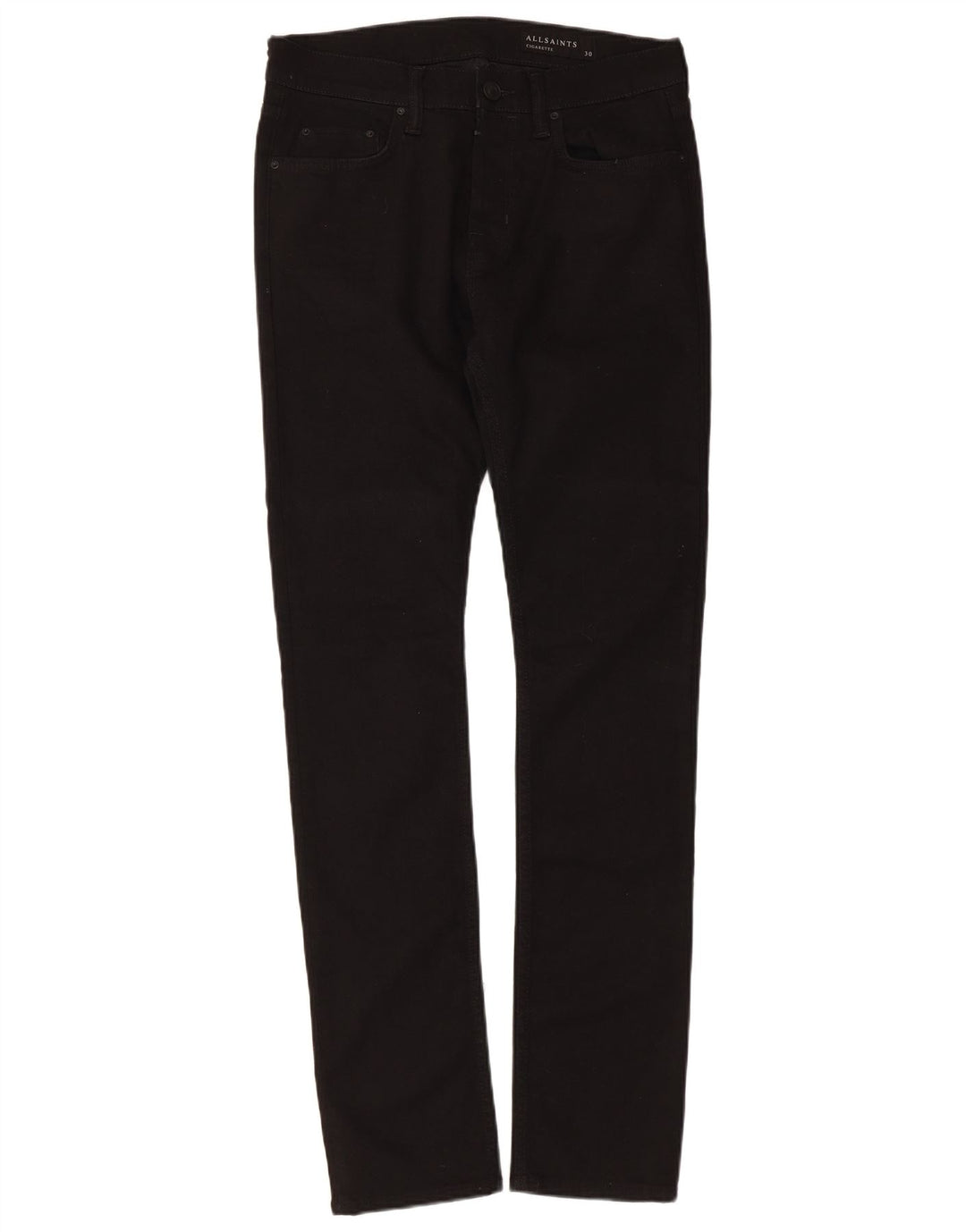 All Saints Męskie Cigarette Slim Jeans W30 L31 Czarna bawełna