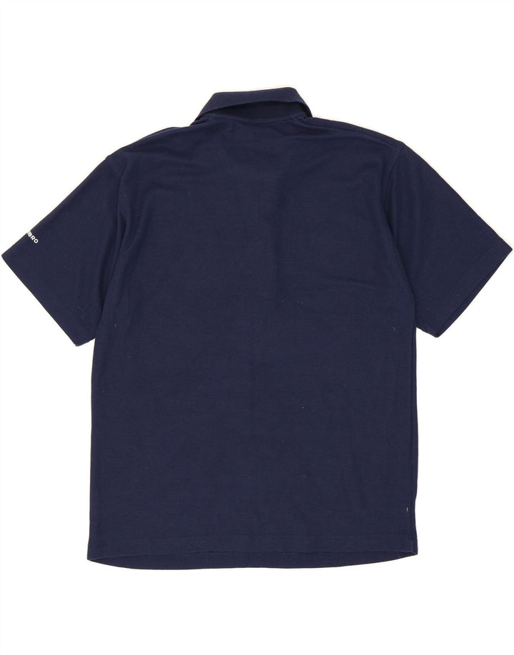 UMBRO Mens Polo Shirt Small Navy Blue Polyester Vintage Umbro and Second-Hand Umbro from Messina Hembry 