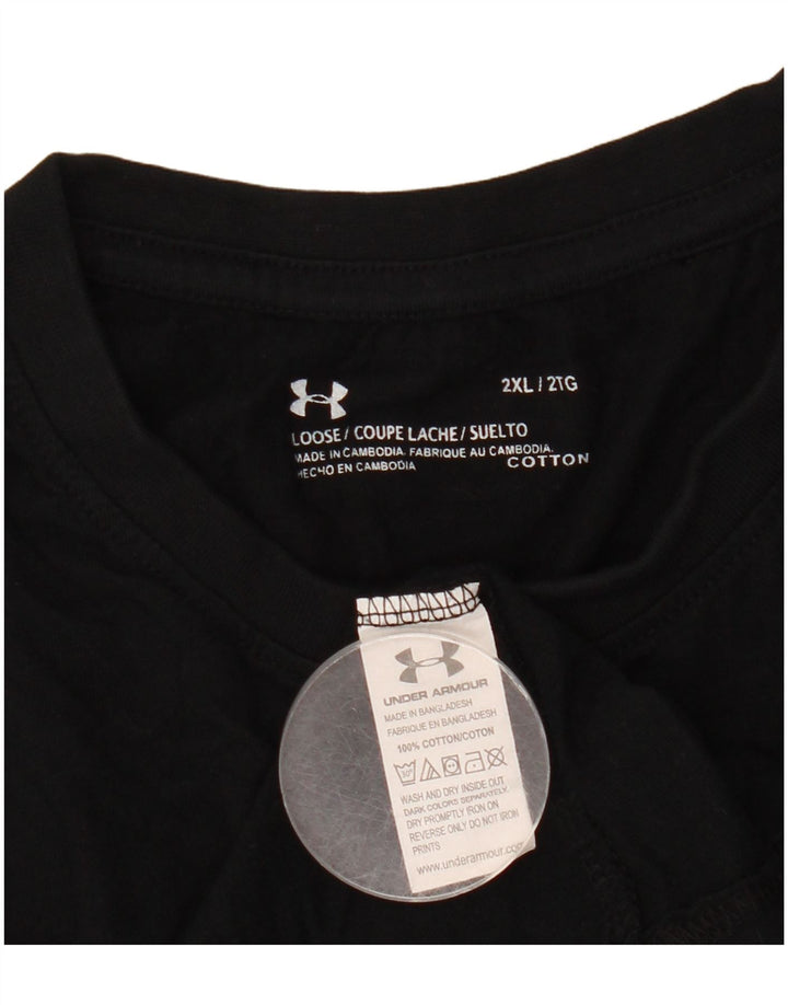 Koszulka męska Under Armour Top 2XL, czarna, bawełniana