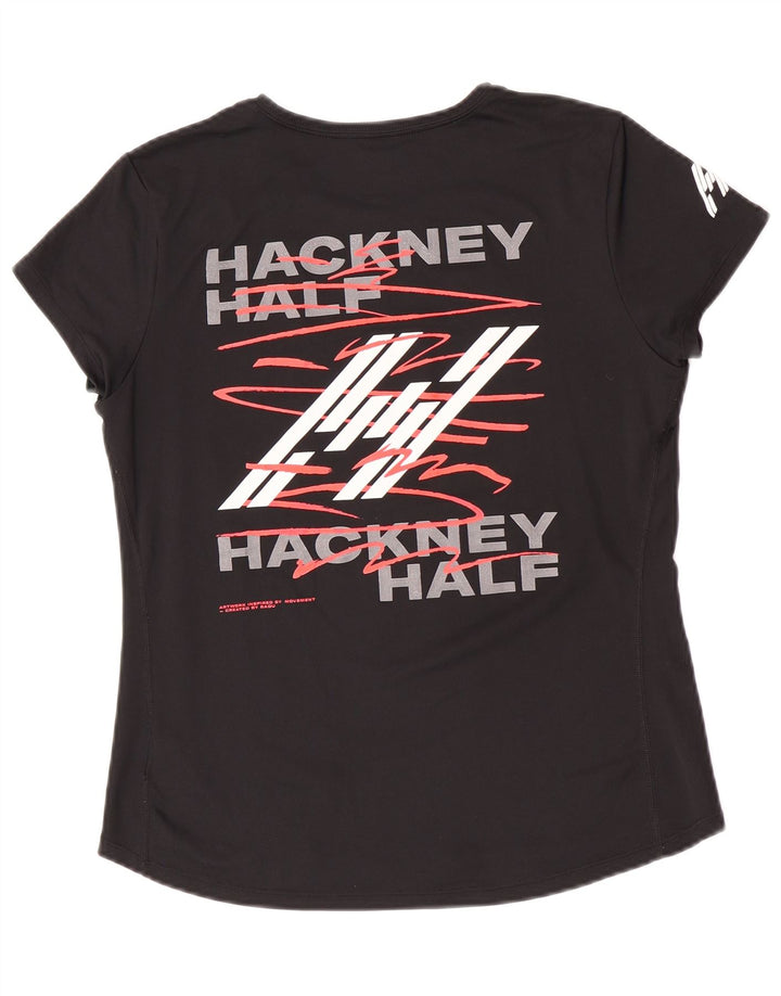 Damska koszulka z grafiką Nike Dri Fit Top UK 16, duży, czarny poliester